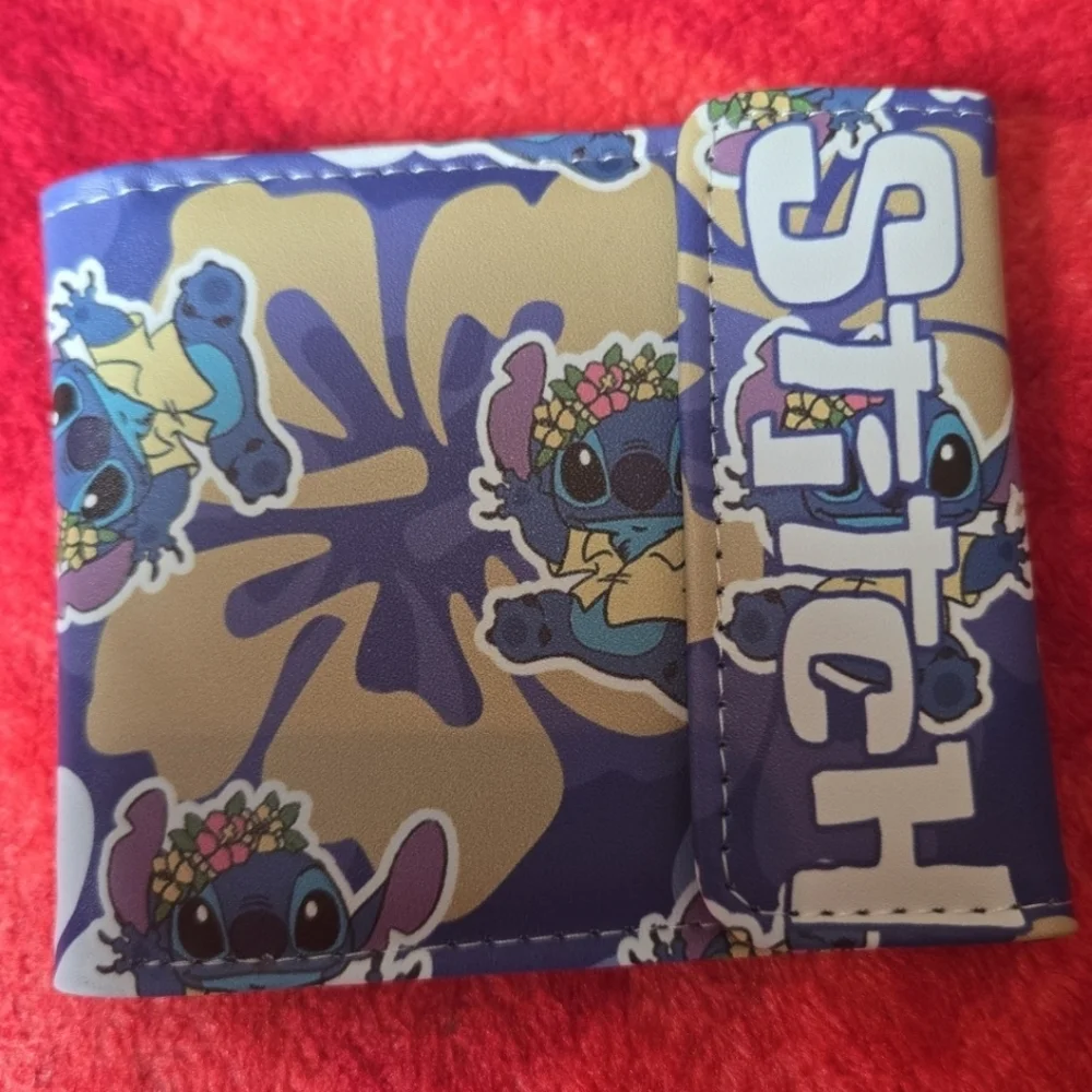 New lilo and stitch anime manga leather wallet